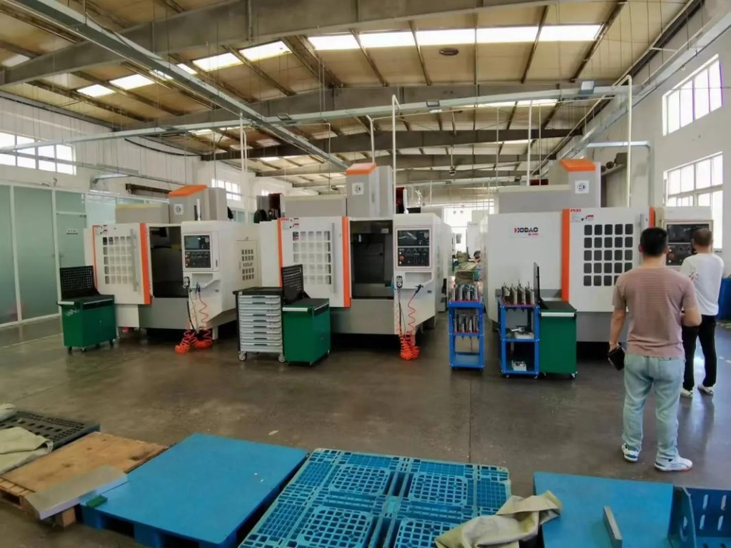 Modern CNC machining factory producing custom precision parts
