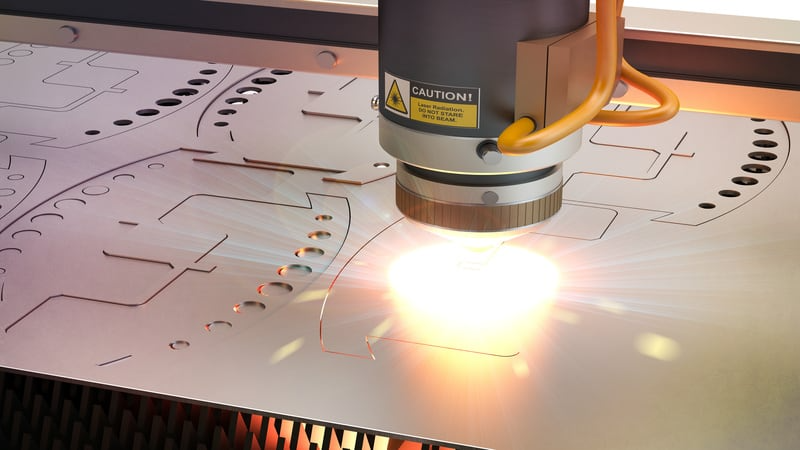 Laser cutting process shaping metal sheet with high precision for custom fabrication