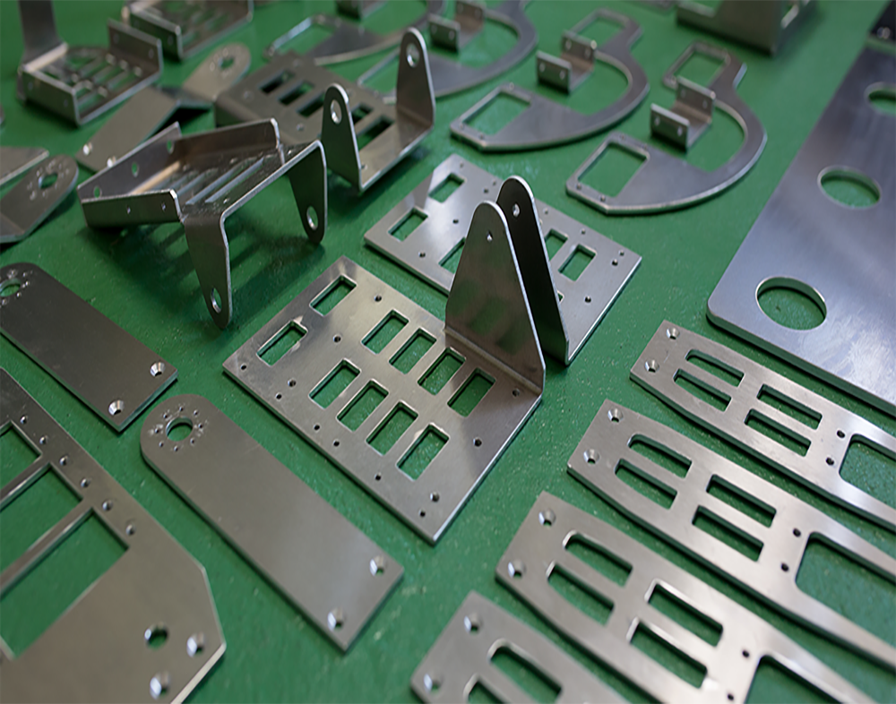 Stainless steel sheet metal parts produced by laser cutting and precision bending for custom fabrication