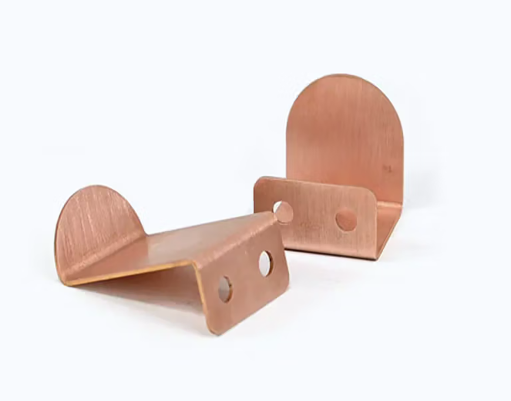 Precision copper EMI shielding enclosure for electronic components with dimensional measurement reference